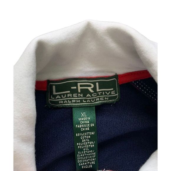 Women’s Lauren Ralph Lauren Active Navy Full Zip Up Top - Picture 4 of 4